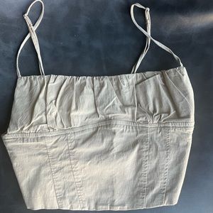 Zara tan crop top xs